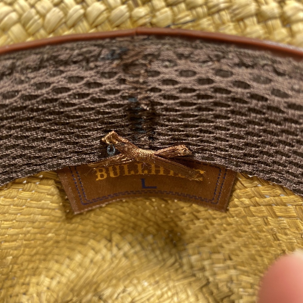 Bullhide Hat Cowboy Womens Large Beige Straw Platinum Collection Angel Wings - Picture 10 of 12